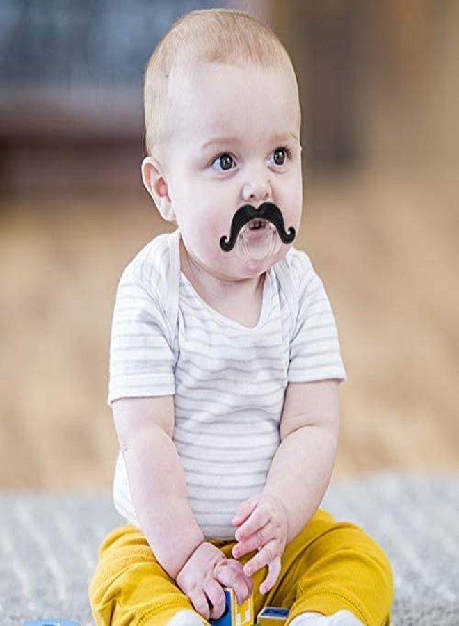 Zhovee 3pcs Mustache Pacifier, Gentleman Mustache Baby Pacifier, Pacifier 0-36 Months, Gift Pacifiers for Boys and Girls - Image 3